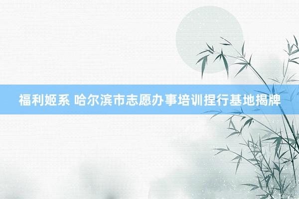 福利姬系 哈尔滨市志愿办事培训捏行基地揭牌